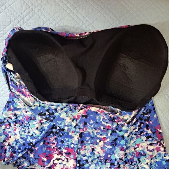 Delta Burke Women's 34W Multicolor One-Piece Swimsuit Adjustable Straps - Picture 6 of 8